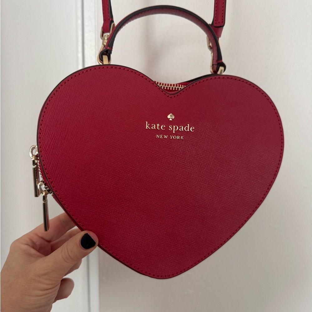 Kate Spade Red Heart-Shaped Crossbody Valentine’s Day Bag